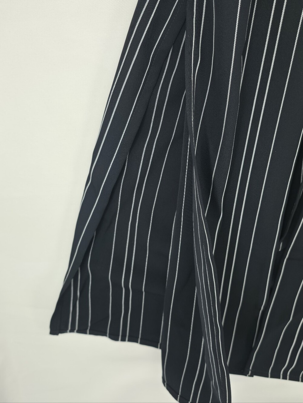 Zara Navy Stripe Duster Cardigan Side Slit Tie Waist Minimalist Coastal Small - Picture 9 of 15